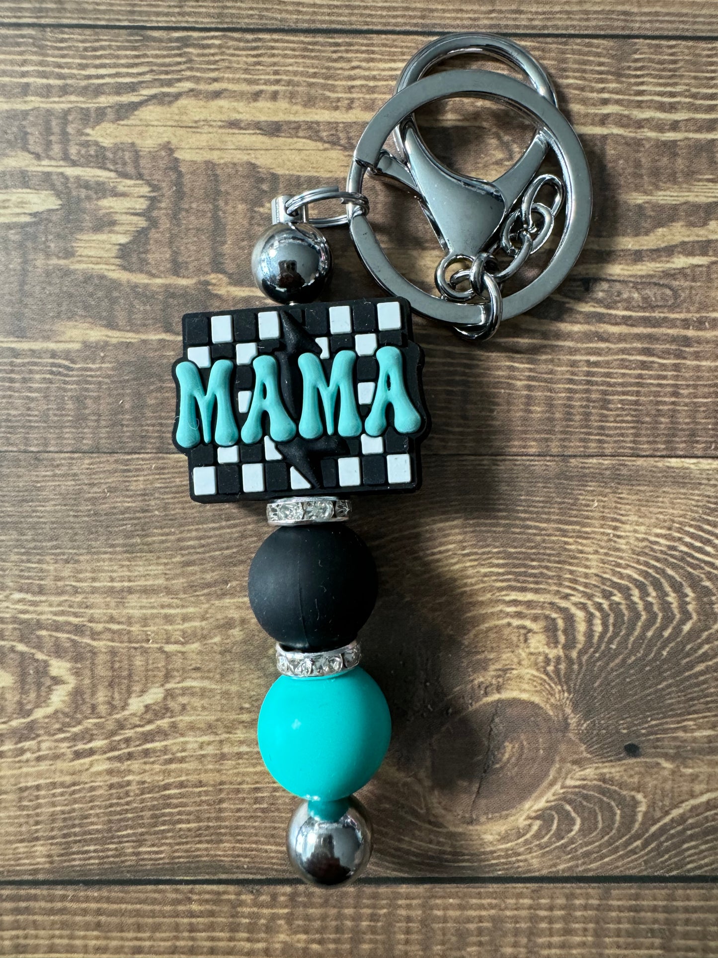 Checkered Mama Mini Keychain