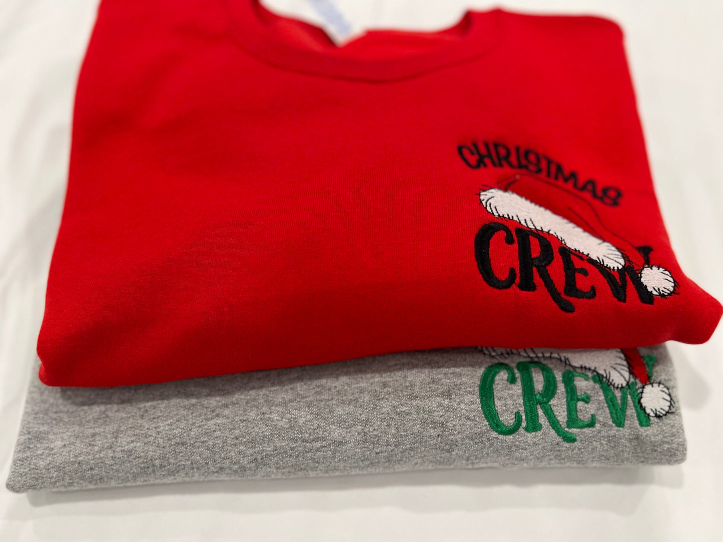 Christmas Embroidered "Crew" Neck UNISEX