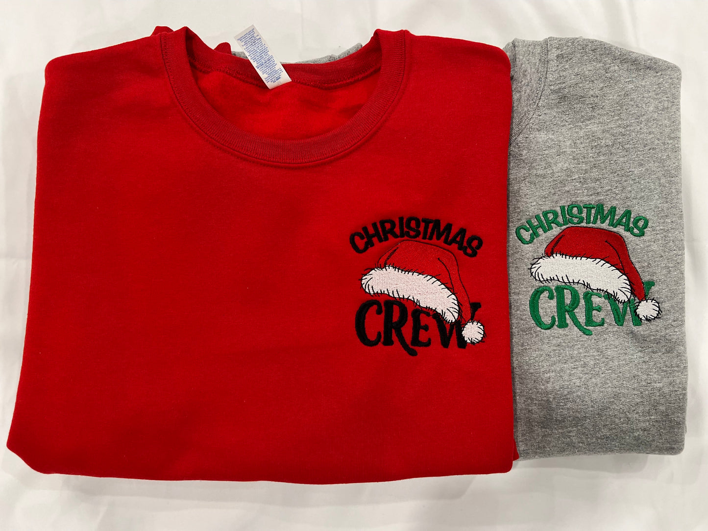 Christmas Embroidered "Crew" Neck UNISEX