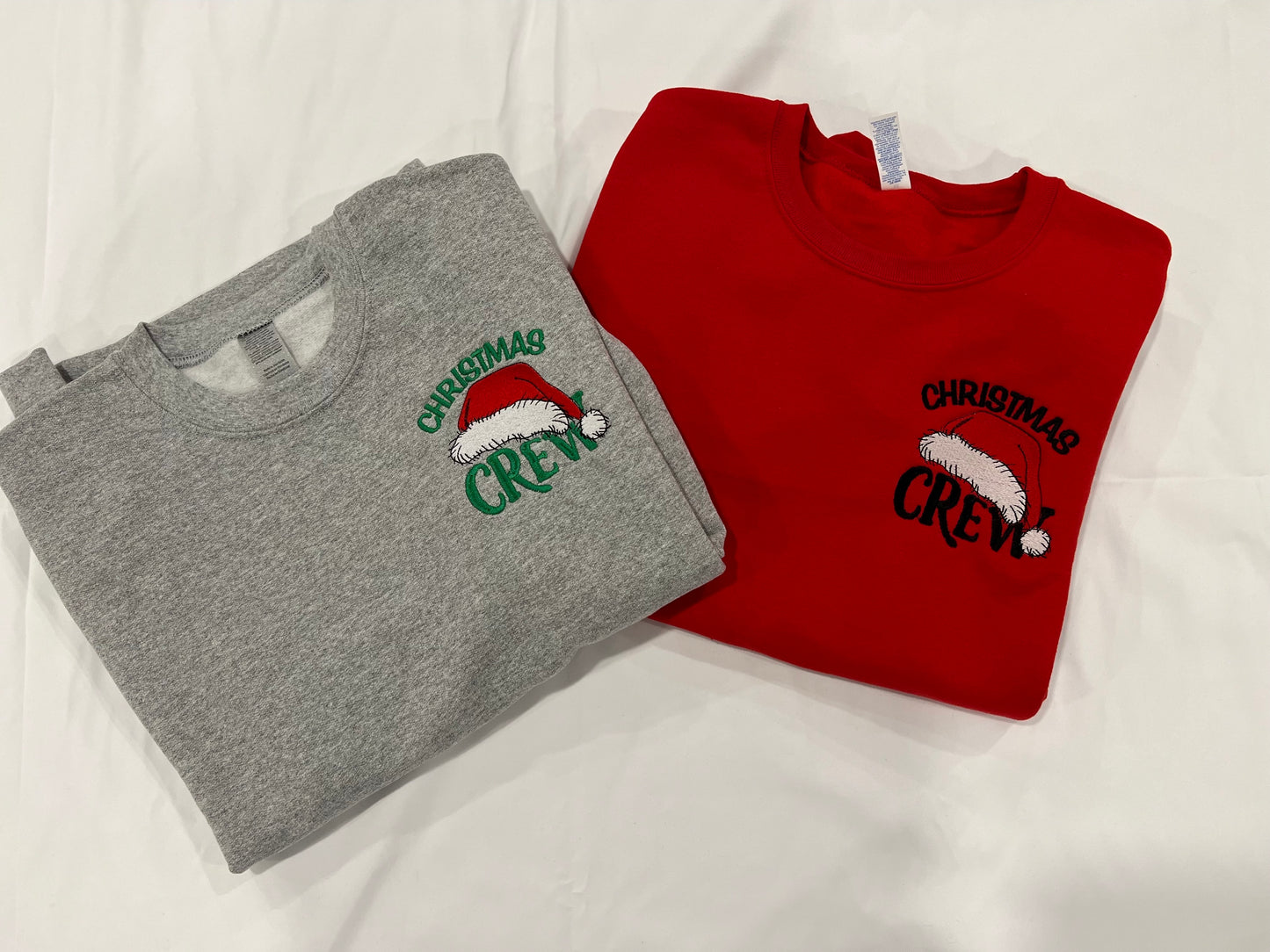 Christmas Embroidered "Crew" Neck UNISEX